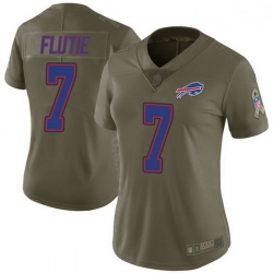 Women Buffalo Bills Doug Flutie Green Limited 2017 Salute to Service Jersey