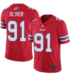 Nike Bills 91 Ed Oliver Red Youth Color Rush Limited Jersey