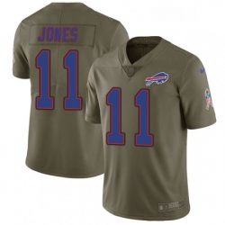 Youth Nike Buffalo Bills 11 Zay Jones Limited Olive 2017 Salute to Service NFL Jersey