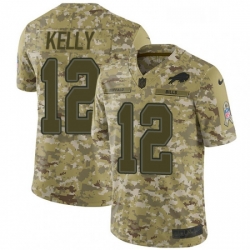 Youth Nike Buffalo Bills 12 Jim Kelly Limited Camo 2018 Salute to Service NFL Jersey