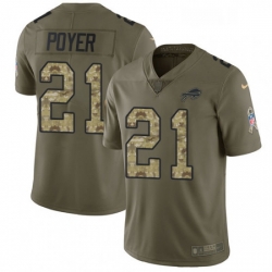 Youth Nike Buffalo Bills 21 Jordan Poyer Limited OliveCamo 2017 Salute to Service NFL Jersey