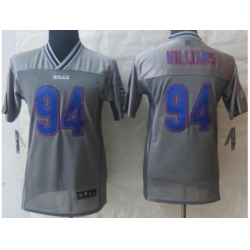 Youth Nike Buffalo Bills 94 Mario Williams Grey Vapor Elite Jerseys