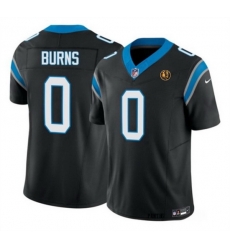 Men Carolina Panthers 0 Brian Burns Black 2023 F U S E  With John Madden Patch Vapor Limited Stitched Football Jersey