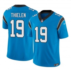 Men Carolina Panthers 19 Adam Thielen Blue 2023 F U S E  Vapor Untouchable Stitched Football Jersey