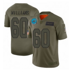 Men Carolina Panthers 60 Daryl Williams Limited Camo 2019 Salute to Service Football Jersey