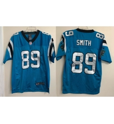 Men Carolina Panthers 89 Steve Smith Blue Game Jersey