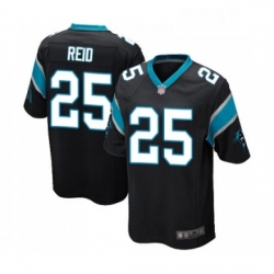 Mens Carolina Panthers 25 Eric Reid Game Black Team Color Football Jersey