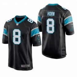 Men's Carolina Panthers #8 Jaycee Horn Black Stitched Football Limited Jersey