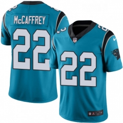 Mens Nike Carolina Panthers 22 Christian McCaffrey Blue Alternate Vapor Untouchable Limited Player NFL Jersey