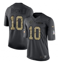 Nike Panthers #10 Corey Brown Black Mens Stitched NFL Limited 2016 Salute to Service Jersey