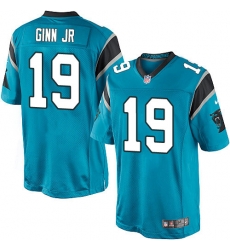 Nike Panthers #19 Ted Ginn Jr Blue Alternate Mens Stitched NFL Elite Jersey