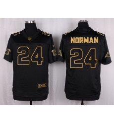 Nike Panthers #24 Josh Norman Black Mens Stitched NFL Elite Pro Line Gold Collection Jersey