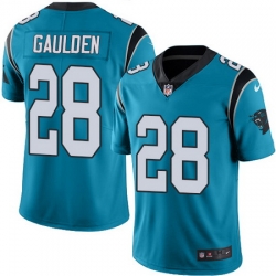 Nike Panthers #28 Rashaan Gaulden Blue Alternate Mens Stitched NFL Vapor Untouchable Limited Jersey