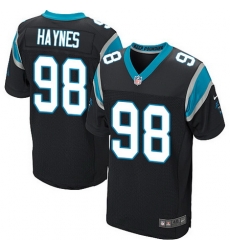 Nike Panthers #98 Marquis Haynes Black Team Color Mens Stitched NFL Elite Jersey