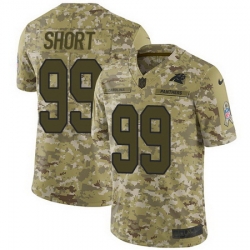 Nike Panthers #99 Kawann Short Camo Mens Stitched NFL Limited 2018 Salute To Service Jersey