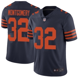 Bears 32 David Montgomery Navy Blue Alternate Men Stitched Football Vapor Untouchable Limited Jersey