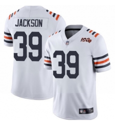 Bears 39 Eddie Jackson White Alternate Men Stitched Football Vapor Untouchable Limited 100th Season Jersey