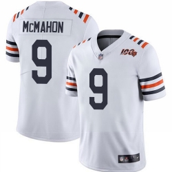 Bears 9 Jim McMahon White Alternate Men Stitched Football Vapor Untouchable Limited 100th Season Jersey