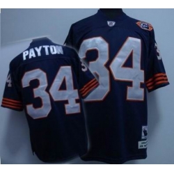 Chicago Bears 34 Walter Payton Premier Team blue Color big number mitchellandness Jersey