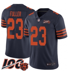 Men Chicago Bears 23 Kyle Fuller Limited Navy Blue Rush Vapor Untouchable 100th Season Football Jersey