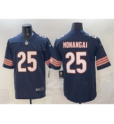 Men Chicago Bears 25 Kyle Monangai Navy Vapor Untouchable Stitched Football Jersey
