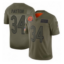 Men Chicago Bears 34 Walter Payton Limited Camo 2019 Salute to Service Football Jersey