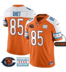 Men Chicago Bears 85 Cole Kmet Orange Alternate City Edition F U S E With Chicago Flag Vapor Untouchable Limited Stitched Football Jersey Men Chicago Bears 85 Cole Kmet Orange Alternate City Edition F U S E With Chicago Flag Vapor Untouchable Limited Stitched Football Jersey
