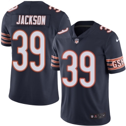 Men Nike Bears #39 Eddie Jackson Navy Blue Team Color Stitched NFL Vapor Untouchable Limited Jersey