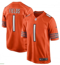 Men Nike Justin Fields Orange Chicago Bears 2021 NFL Draft First Round Pick Alternate Game Jersey