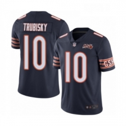Mens Chicago Bears 10 Mitchell Trubisky Navy Blue Team Color 100th Season Limited Football Jersey Mens Chicago Bears 10 Mitchell Trubisky Navy Blue Team Color 100th Season Limited Football Jersey
