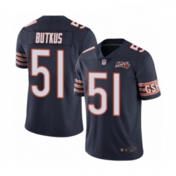 Mens Chicago Bears 51 Dick Butkus Navy Blue Team Color 100th Season Limited Football Jersey Mens Chicago Bears 51 Dick Butkus Navy Blue Team Color 100th Season Limited Football Jersey