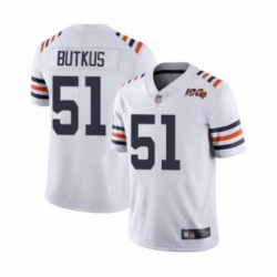 Mens Chicago Bears 51 Dick Butkus White 100th Season Limited Football Jersey Mens Chicago Bears 51 Dick Butkus White 100th Season Limited Football Jersey