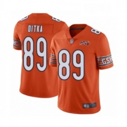 Mens Chicago Bears 89 Mike Ditka Orange Alternate 100th Season Limited Football Jersey Mens Chicago Bears 89 Mike Ditka Orange Alternate 100th Season Limited Football Jersey