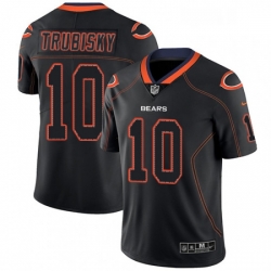 Mens Nike Chicago Bears 10 Mitchell Trubisky Limited Lights Out Black Rush NFL Jersey Mens Nike Chicago Bears 10 Mitchell Trubisky Limited Lights Out Black Rush NFL Jersey