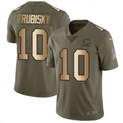 Mens Nike Chicago Bears 10 Mitchell Trubisky Limited OliveGold Salute to Service NFL Jersey Mens Nike Chicago Bears 10 Mitchell Trubisky Limited OliveGold Salute to Service NFL Jersey