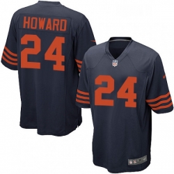 Mens Nike Chicago Bears 24 Jordan Howard Game Navy Blue Alternate NFL Jersey