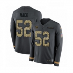 Mens Nike Chicago Bears 52 Khalil Mack Limited Black Salute to Service Therma Long Sleeve NFL Jersey