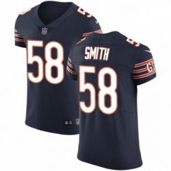 Mens Nike Chicago Bears 58 Roquan Smith Navy Blue Team Color Vapor Untouchable Elite Player NFL Jersey