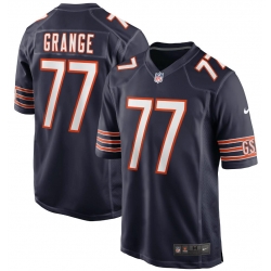 Men's Nike Red Grange Navy Chicago Bears #77 Stitched NFL Jersey