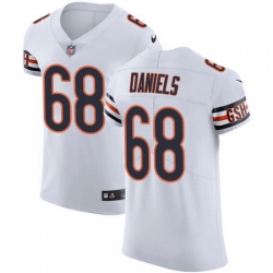 Nike Bears #68 James Daniels White Mens Stitched NFL Vapor Untouchable Elite Jersey