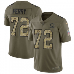 Nike Bears #72 William Perry Olive Camo Mens Stitched NFL Limited 2017 Salute To Service Jersey