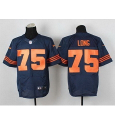 Nike Bears #75 Kyle Long Navy Blue Alternate Mens Stitched NFL Elite Jersey