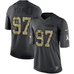 Nike Bears #97 Willie Young Black Mens Stitched NFL Limited 2016 Salute to Service Jersey