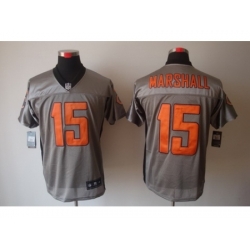 Nike Chicago Bears 15 Brandon Marshall Grey Elite Shadow NFL Jersey