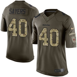 Nike Chicago Bears #40 Gale Sayers Green Men 27s Stitched NFL Limited Salute to Service Jersey