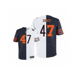 Nike Chicago Bears 47 Chris Conte White-Blue Elite split NFL Jersey