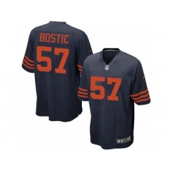 Nike Chicago Bears 57 Jon Bostic Blue Game Orange Number NFL Jersey