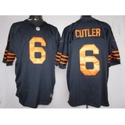 Nike Chicago Bears 6 Jay Cutler Blue Limited Orange Number NFL Jersey