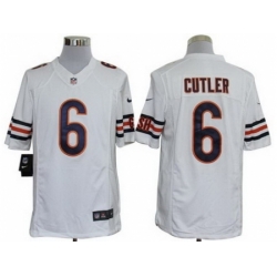 Nike Chicago Bears 6 Jay Cutler White Limited NFL Jersey