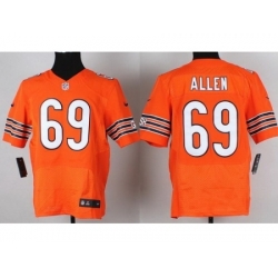 Nike Chicago Bears 69 Jared Allen Orange Elite NFL Jersey